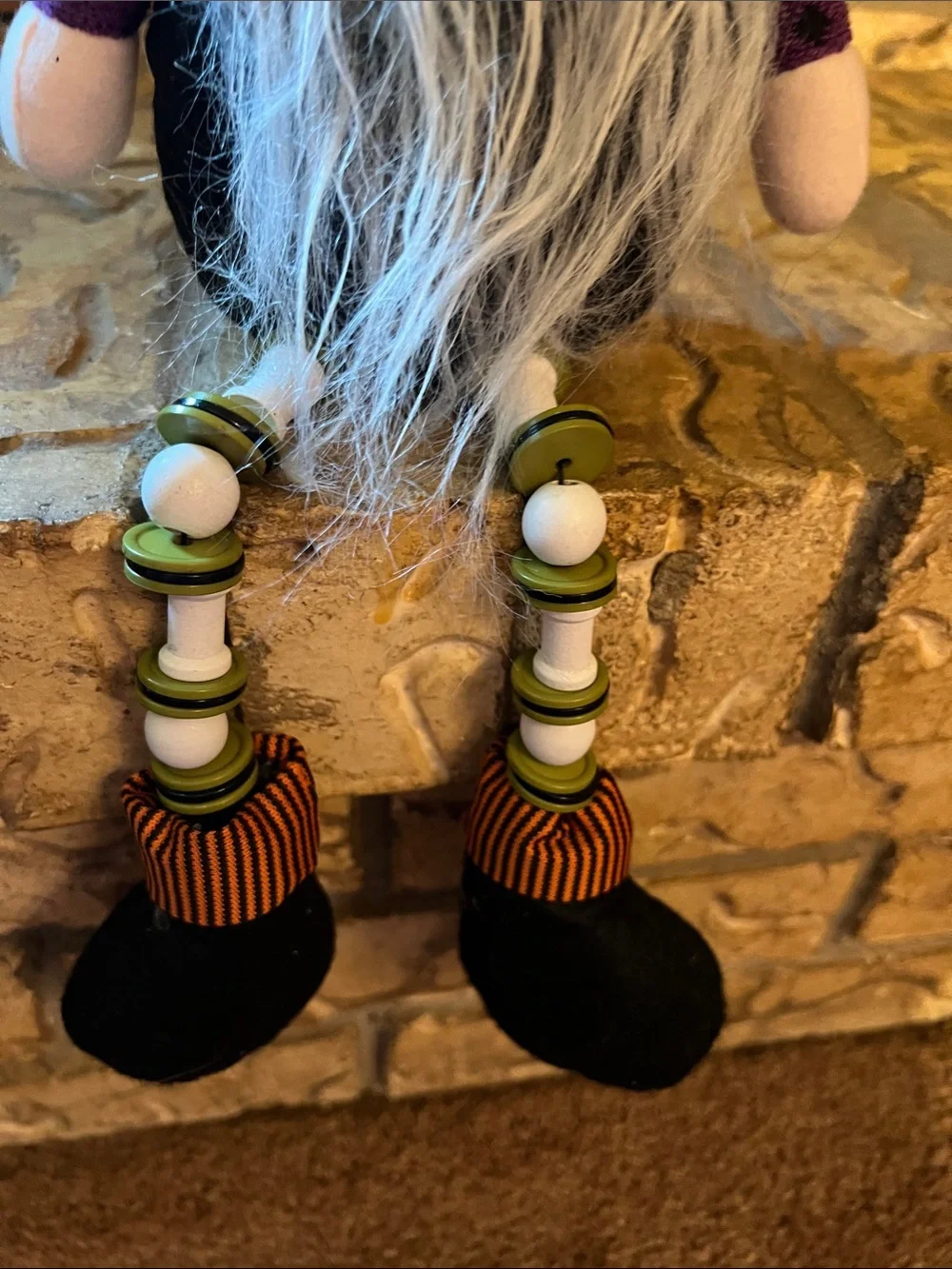 Halloween Gnome Orange & White